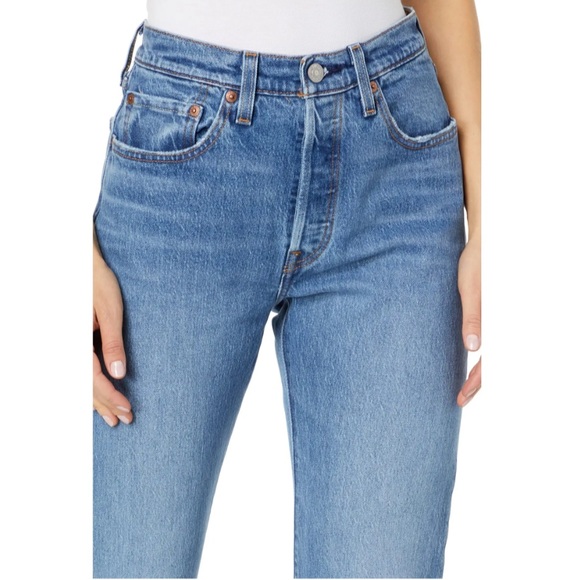 501® Levi's® Original Jeans Medium Indigo Worn In - Picture 2 of 9